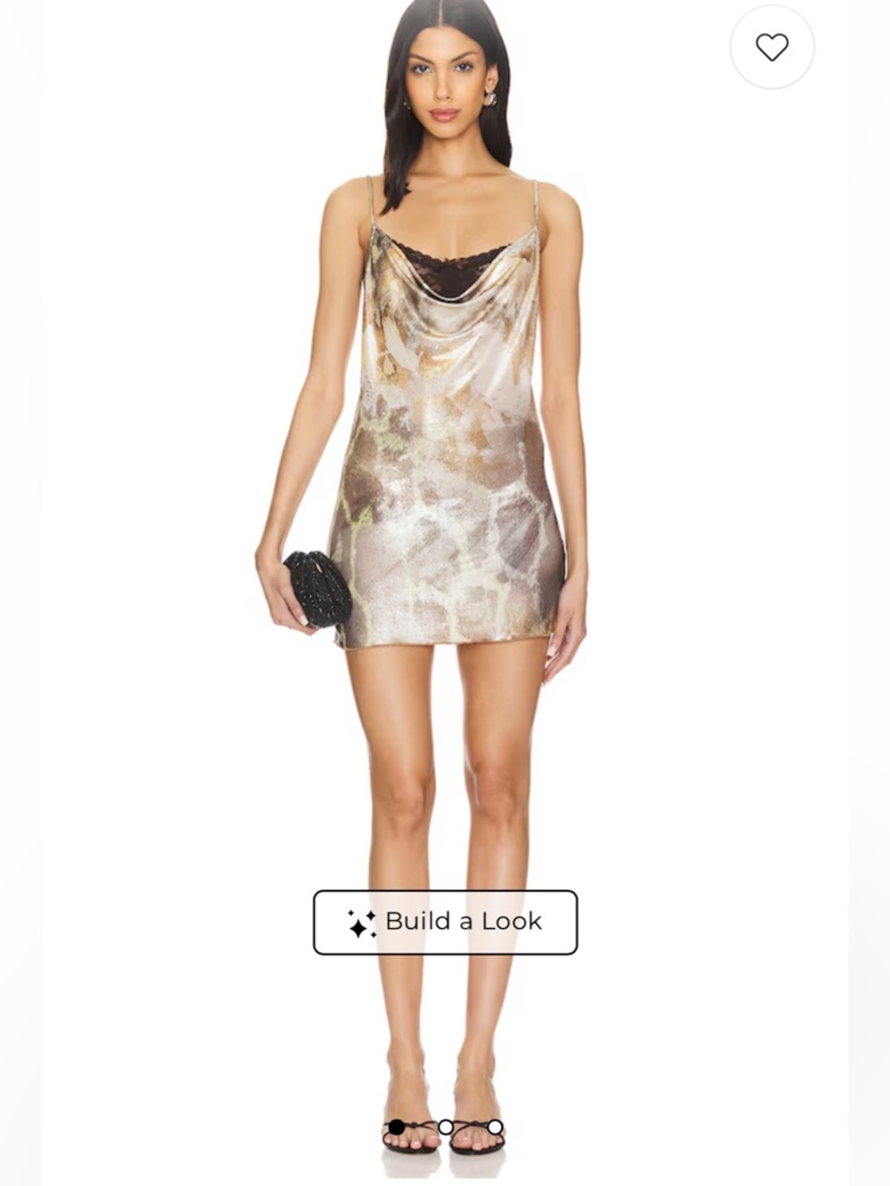 Jaded London Metallic Leopard-Print Mini Skirt in Gold and Brown